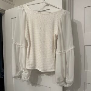 Anthropologie balloon sleeve top